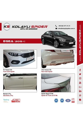 Fiat Egea Stop Çıtası / Bagaj Çıtası 3 Prç Krom 2021-2025
