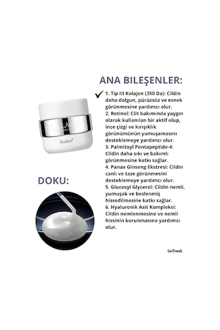 Sudee Collagen Protein Cream 50 Ml Kolajenli Besleyici Sıkılaştırıcı Krem