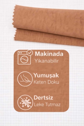 Perdeyap1980 Kadife Dokulu Kakao Renk Ada Serisi Runner 40 X 140 Cm Çok Renkli