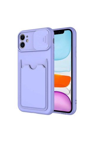 Apple Uyumlu iPhone 11 Kılıf Zore Kartix Kapak Lila