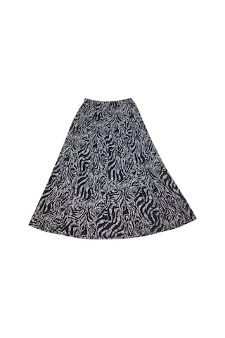 Kadın Büyük Beden Beli Lastikli Balık Etek Lacivert