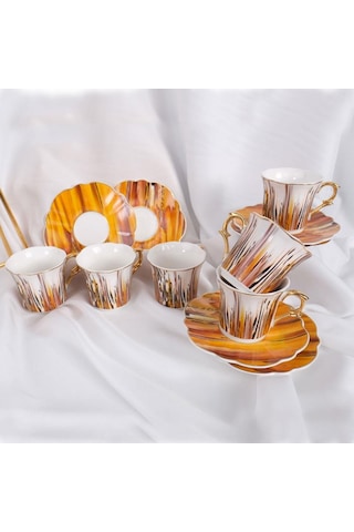 Aura Türk Kahvesi Fincan Takımı Çok Renkli