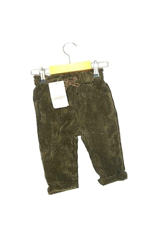 Çikoby Kız Bebek Kadife Fitilli Pantolon-13577 Haki
