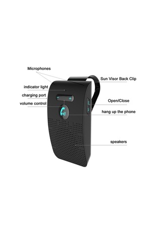 Besthome1 Bluetooth Araç Hoparlörü - Çift Bağlantı, 10 Saat Konuşma, Otomatik Açma/kapama, Net Ses Kalitesi Siyah Siyah