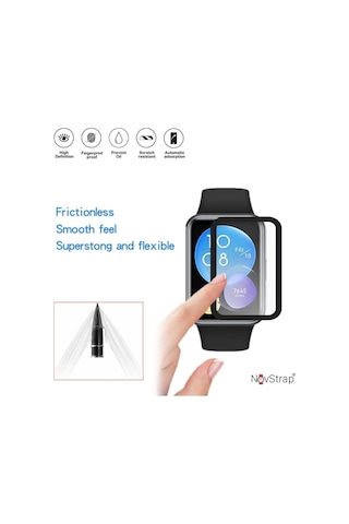 Huawei Watch Fit 2 Uyumlu Ekran Koruyucu Nano Esnek Cam Tam Kaplayan Ppm