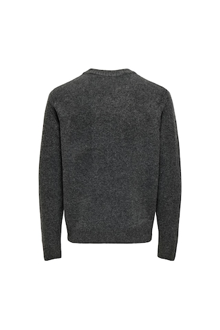 Only & Sons Onsmove Rlx Brushed V-neck Knıt Erkek Siyah Kazak - 22035138 Siyah
