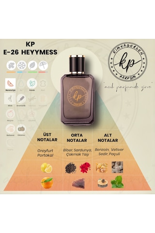 Kimyagerden E-26 Açık Parfüm Çeşitleri 50 ML