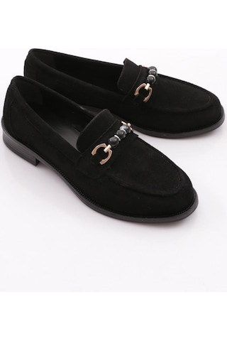 Dgn 2624412 Kadın Tokalı Loafer Ayakkabı Siyah