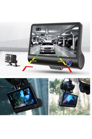 Fenomex 1080p Dash Cam Full Hd Araç İçi Kamera 3 Kamera Gece Görüşlü Büyük Ekran G Sensör Geniş Açı