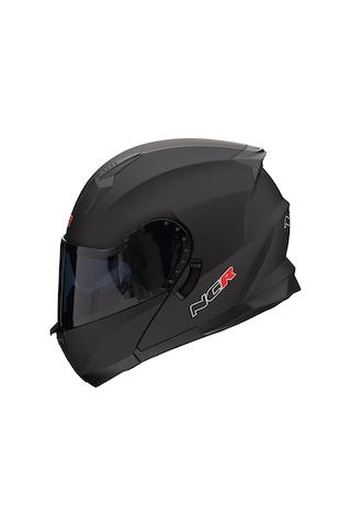 Ncr Icon Siyah Vizörlü Çene Açılır Kask Mat Siyah