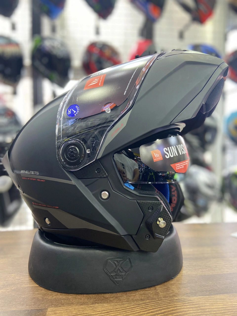 Mt Helmets Atom 2 SV Çene Açılır Kask Yeni Sezon Mat Siyah
