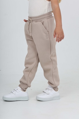 Toontoy Kız Çocuk T Logo Nakışlı Eşofman Alt Bej