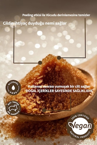 Lucille %100 Vegan Kahve Aromalı Vücut Scrub - 250 Gr