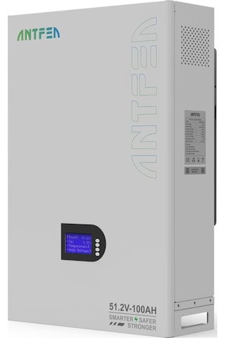 Antfea 51.2V 100 ah LiFePo4 Lityum Duvar Tipi Batarya