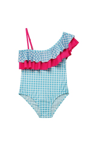 Uv Korumalı Askılı Mayo Kız Çocuk Yüzücü Mayo 5219 Mavi Mavi