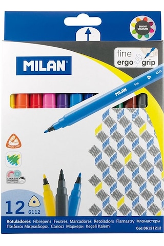 MILAN 06121212 ÜÇGEN GÖVDE 12 Lİ KEÇELİ KALEM