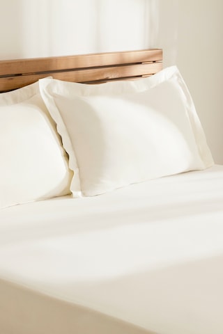 Kaşmir Home Basic %100 Pamuk Tek Kişilik Çarşaf Takımı Offwhite