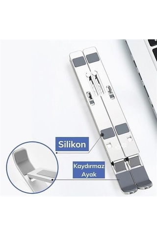Büro Ev Ofis Bilgisayarı İçin Ayarlı Katlanır Taşınır Notebook Yükseltici Destek Tabanı