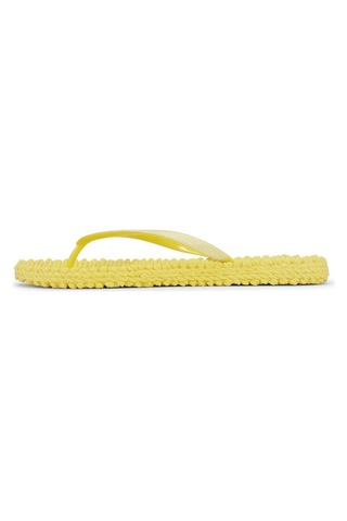 Ilse Jacobsen Pale Banana Cheerful01 - Sarı Simli Parmak Arası Terlik-7020 Sari