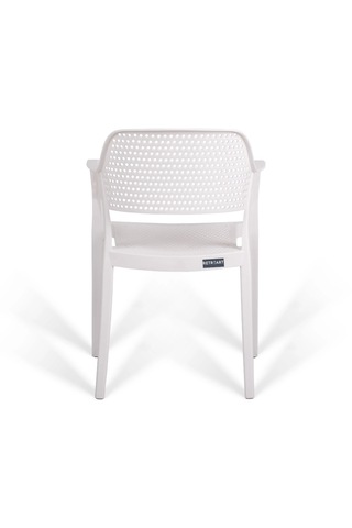 Hawaii Kollu Kafe Ve Balkon Sandalyesi 2'li Beyaz