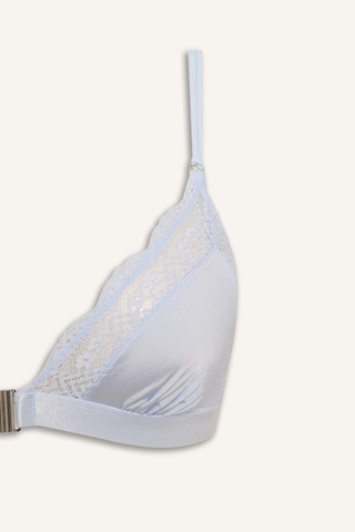 Defacto Dantel Detaylı Saten Kapsız Pedsiz Balensiz Bralet G1139ax26spbe550 Mavi-be550