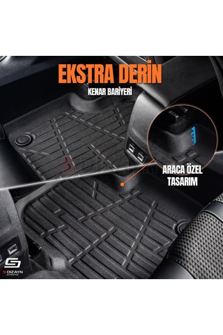 S-dizayn Vw Golf 4 3d Pro Havuzlu Paspas 1997-2005 A+ Kalite