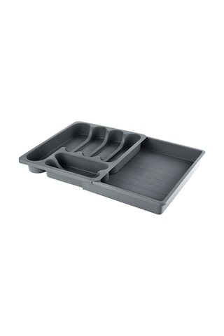 Uzayabilen Çekmece İçi Çatal Bıçak Kaşıklık – Füme Kayar Düzenleyici Organizer, Ayarlanabilir (29,5 x 53,5 cm)