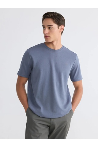 Lc Waikiki İndigo Loose Fit Basic Dry Touch Tişört Indigo