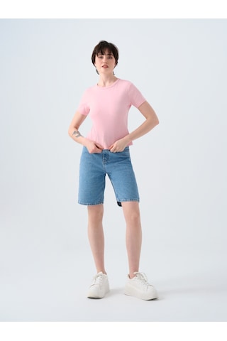 Kadın Tişört Lf2039107 Pembe