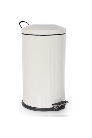 Foreca Vintage Çöp Kovası Çizgili Krem 16 Lt