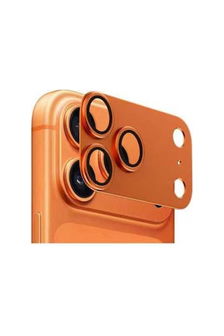 Apple Uyumlu iPhone 17 Pro Zore Cl-20 Kamera Lens Koruyucu Turuncu