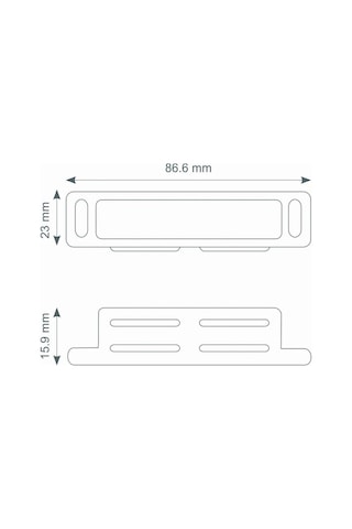 Canex Mıknatıslı Çıt Çıt Metal Paslanmaz 8.5 Cm 10 Adet Gri