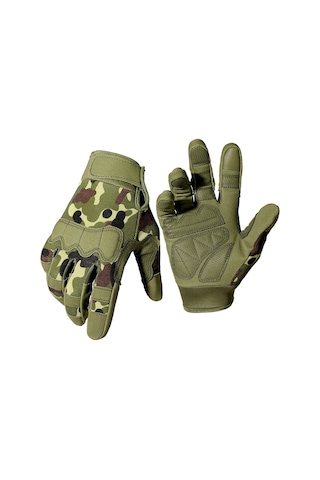 Tangshopping Taktik Eldiven Askeri Ordu Balıkçılık Çalışması Dokunmatik Ekran Kaymaz Mat Avcılık Kamuflajxl