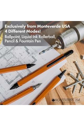Monteverde Tool Pen Serisi Mv35295 Tk Toolpen Multifunction Orang Çok Renkli