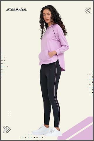 Kadın Taytlı Takım Spor Tunik & Tayt Dalgıç Kumaş Sports And Casual Lila Tracksuit 3060 Lila / Siyah
