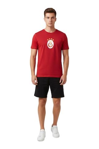 Gsstore Galatasaray Lisanslı Armalı T-shirt Bayrak Ve Lazer Kutu Hediyeli Kırmızı