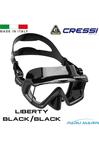 Parumarin Cressi Liberty Black/Black Dalış Ve Yüzme Maskesi