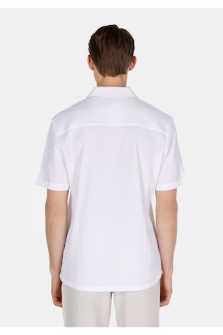 Colin's Colins Regular Fit Shirt Neck Jakarlı Erkek Beyaz Kısa Kol Gömlek Cl1074590 Q1.v1 Wht