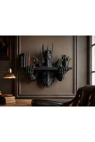 Fibrika Store Yüzüklerin Efendisi Sauron Temalı Dekoratif Kitaplık Siyah