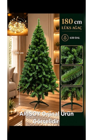 Arısoy 180 Cm Yılbaşı Çam Ağacı Peri Led Işık Hediyeli