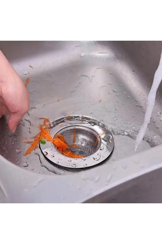 Tedar Mutfak Su Lavabo Filtresi Örgü Süzgeç Paslanmaz Çelik 7.5 Cm Çap Najmaddin 6411267