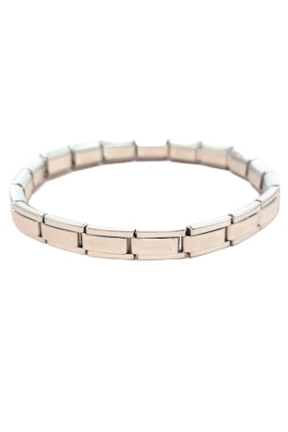 Çelik Bileklik İnce İtalyan Charm Model Unisex Erkek Kadın 3 Mm 18 Cm Gümüş Silver Gümüş