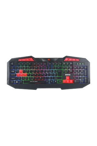 Marvo K602 Membrane Switch Kablolu Anti Ghost RGB Oyuncu Klavye