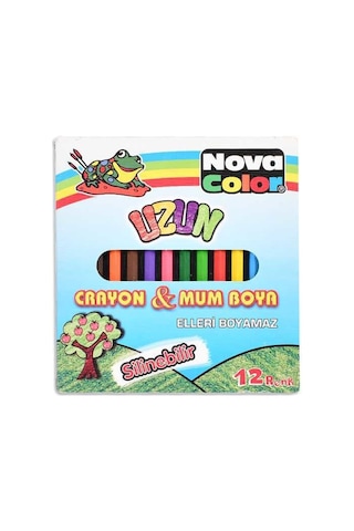 Nc-2112 12 Li Uzun Mum Boya Çok Renkli
