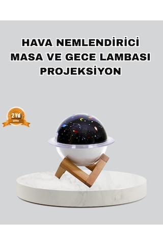 Aromaterapili Usb Hava Nemlendirici Projeksiyon Işıklı, Sessiz
