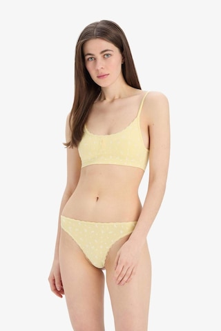 Defacto Kadın 2li Takım Desenli Seamles Kumaş Bralet Külot-fall İn Love E6601ax25smyl118 Sarı