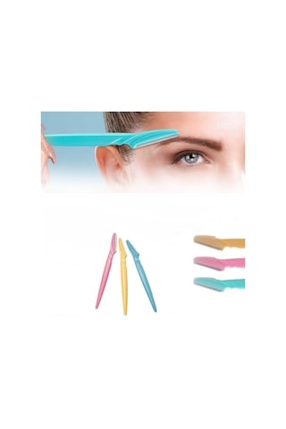 Profesyonel Kaş Usturası Kaş Jileti Kaş Şekillendirici 3'Lü Set