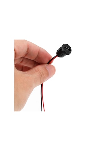 Type C Panel Montaj Dişi Soket 2 Pin 15cm Kablolu