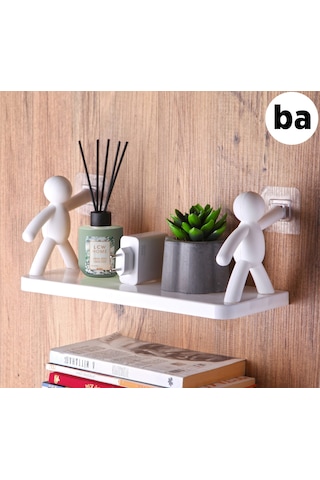 Herkül Raf Düzenleyici Şampuanlık Sabunluk Banyo Mutfak Organizer Raf-ba027-1 Beyaz