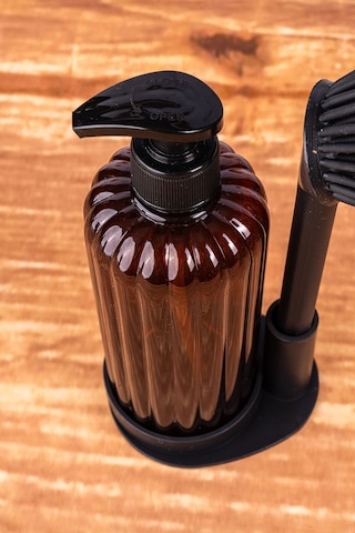 Toptanfoni Yumuşak Silikon Fırçalı Tezgah Üstü Mutfak Banyo Sıvı Sabunluk Takımı-bulaşık Yıkama Temizlik Seti Kahverengi